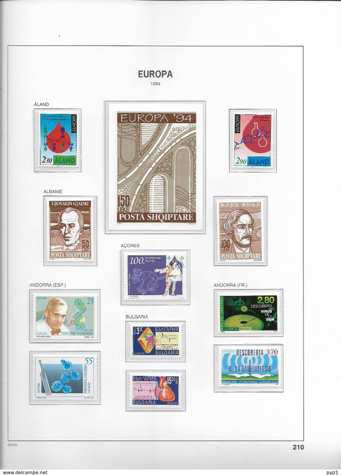 1994 MNH CEPT Year Collection According To DAVO ALbum, (14 Scans) Postfris** - Années Complètes