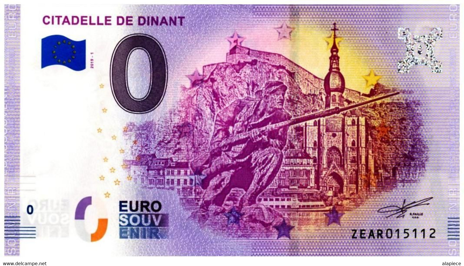 Billet Touristique - 0 Euro - Belgique - Citadelle De Dinant - (2019-1) - Other & Unclassified