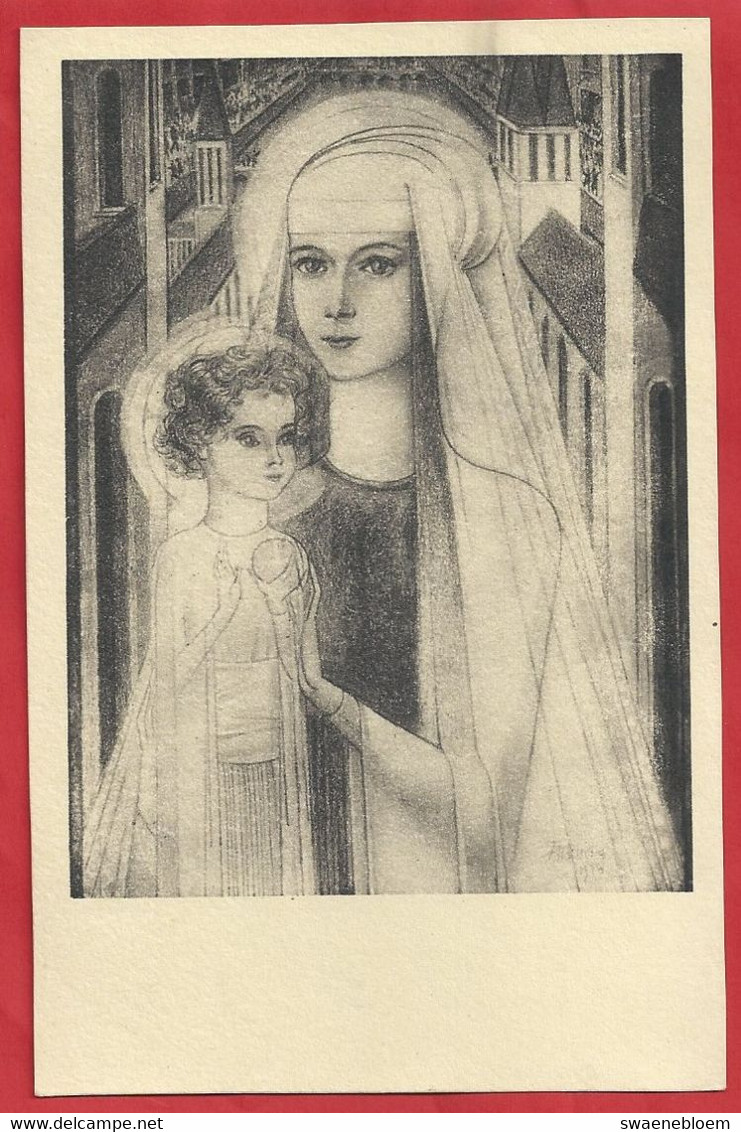 NL.- JAN TOOROP. MARIA MET STAAND KINDEKE. Het Hollandsche Uitgevershuis Amsterdam - P 55 - Toorop, Jan