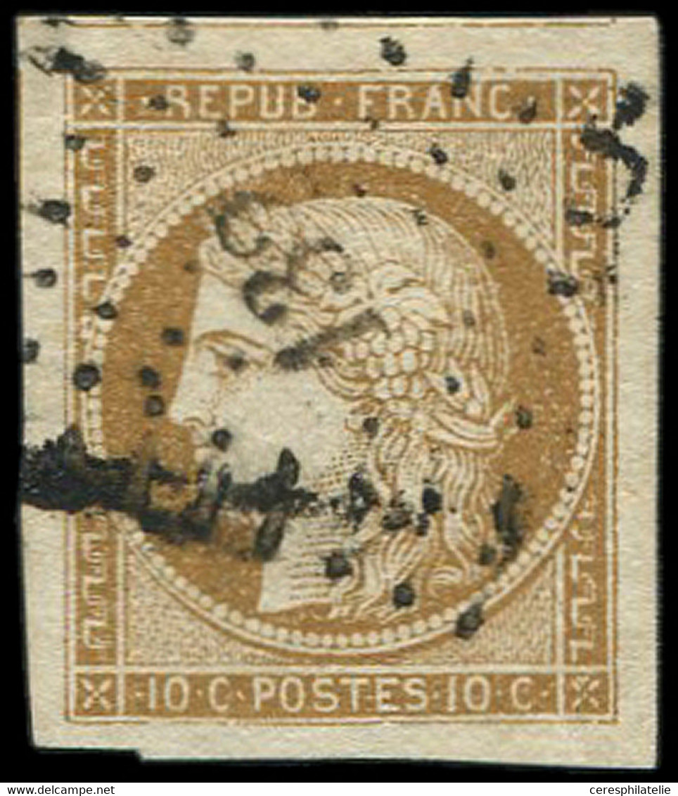 EMISSION DE 1849 - 1a   10c. Bistre-brun, Obl. PC, Marges énormes, TTB. C - 1849-1850 Cérès