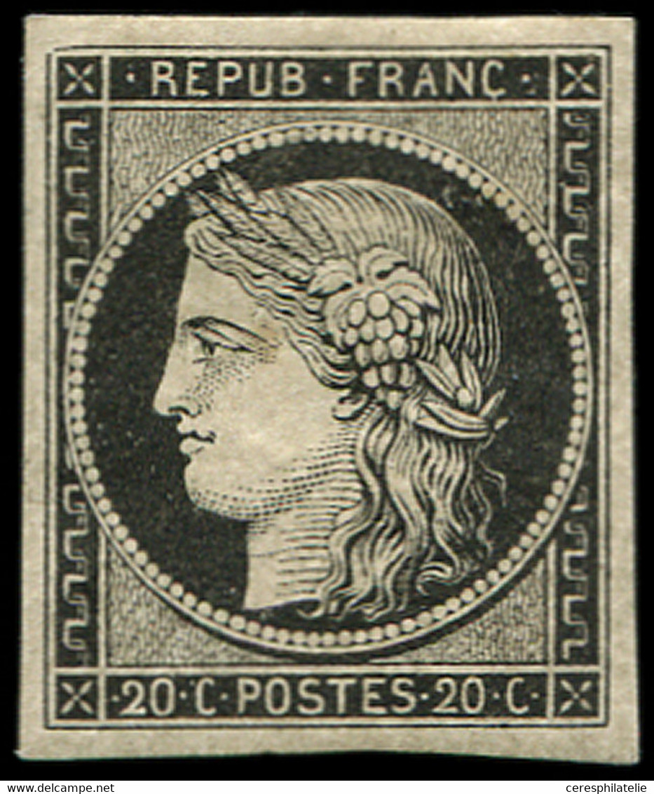 * EMISSION DE 1849 - 3a   20c. Noir Sur Blanc, Forte Ch., TB. C - 1849-1850 Cérès