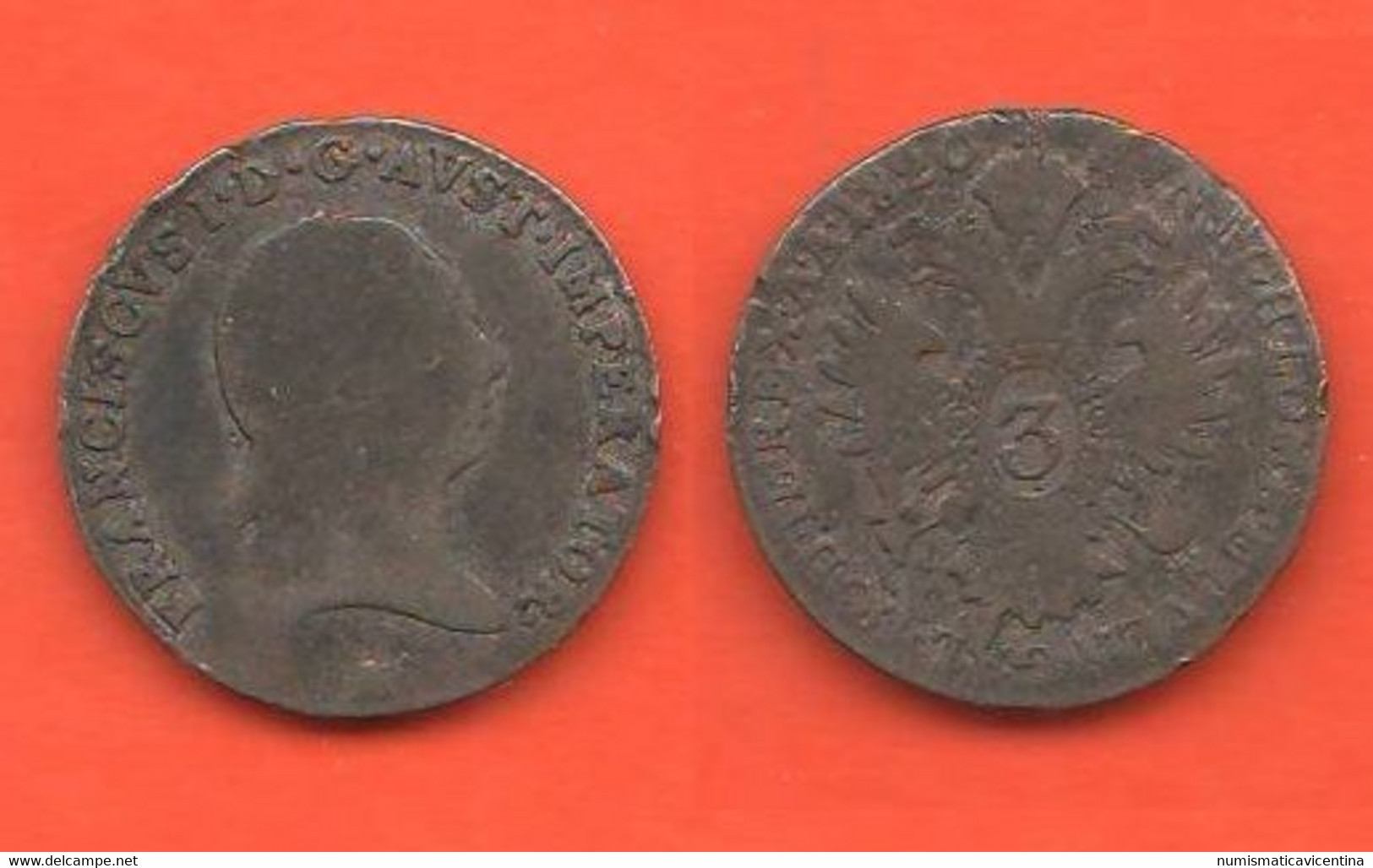 Austria 3 Kreuzer 1820 Silver Coin Franciscus I° Österreich - Austria