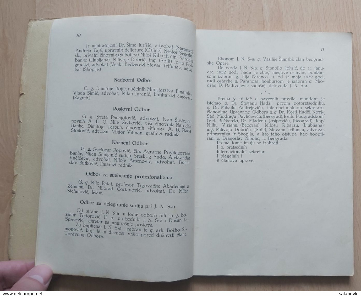 IZVJEŠTAJ O RADU JUGOSLAVENSKOG NOGOMETNOG SAVEZA 1932, YUGOSLAV FOOTBALL FEDERATION - Livres