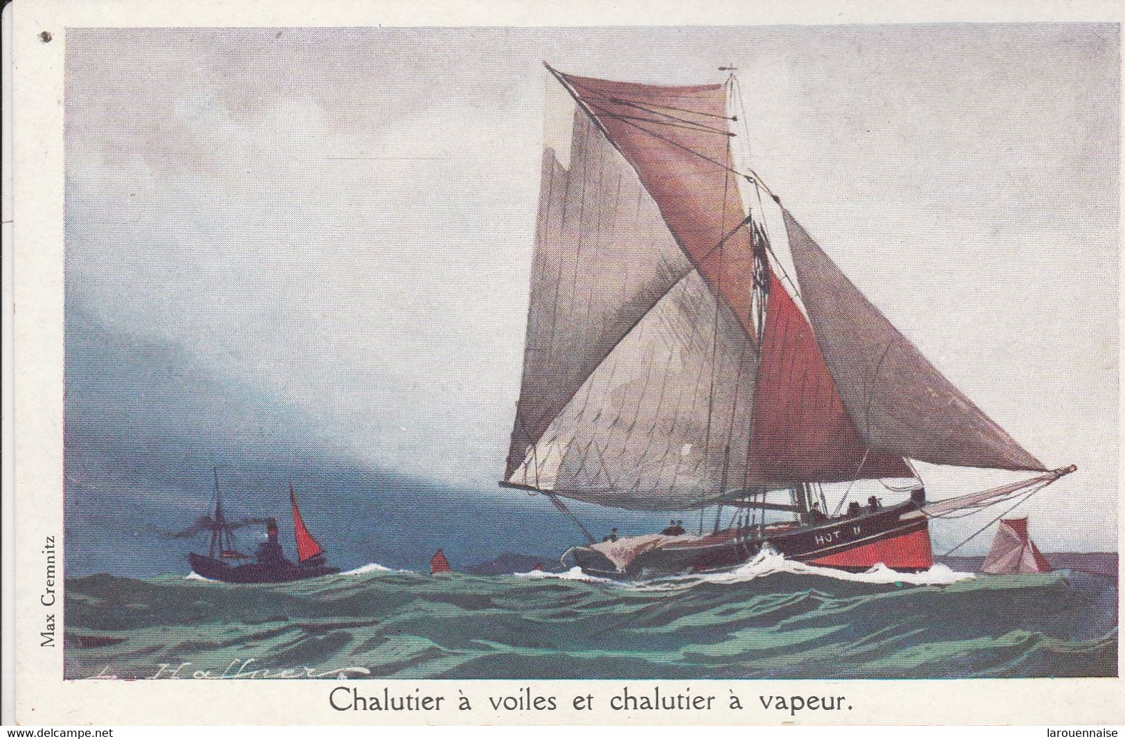 Chalutier à Voiles Et Chalutier à Vapeur (illustrateur Haffner) - Haffner