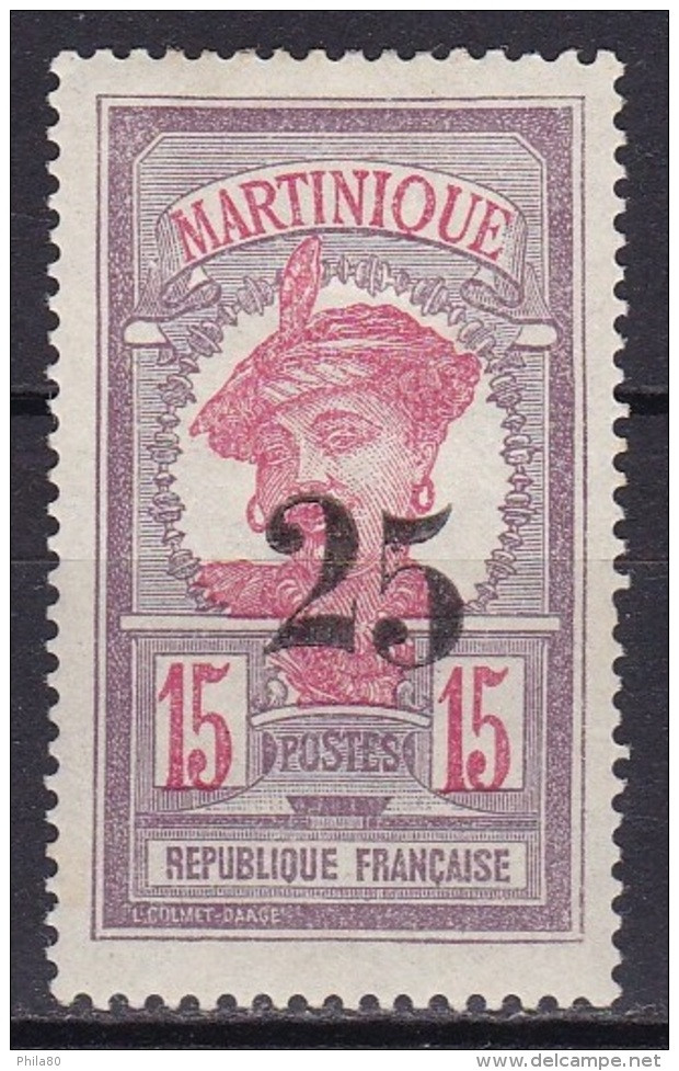 Martinique N°85a + 85 Neuf Sans Charnière (chiffres Décalés) - Nuovi