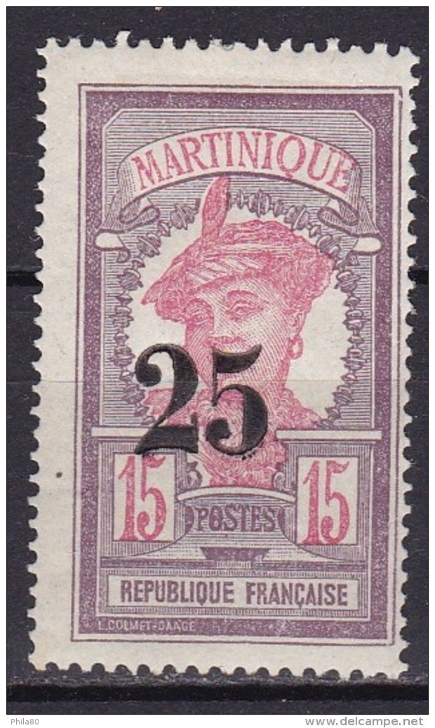 Martinique N°85a + 85 Neuf Sans Charnière (chiffres Décalés) - Nuovi