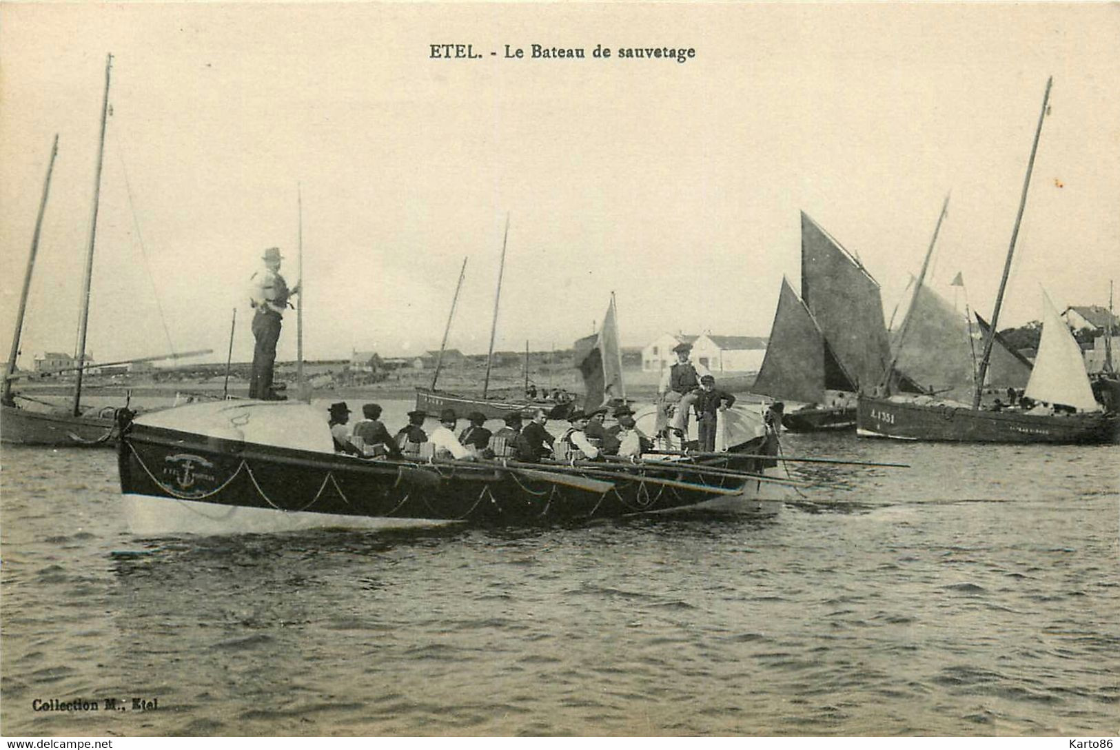 étel * Le Bateau De Sauvetage * Canot Sauveteurs Abri Hangar Lifeguards - Etel