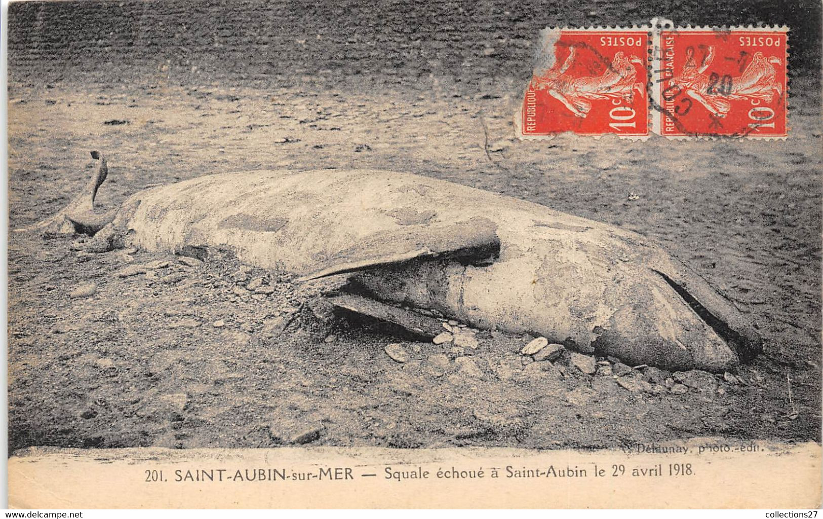 14-SAINT-AUBIN-SUR-MER- SQUALE ECHOUE A SANIT-AUBIN LE 29 AVRIL 1918 - Saint Aubin
