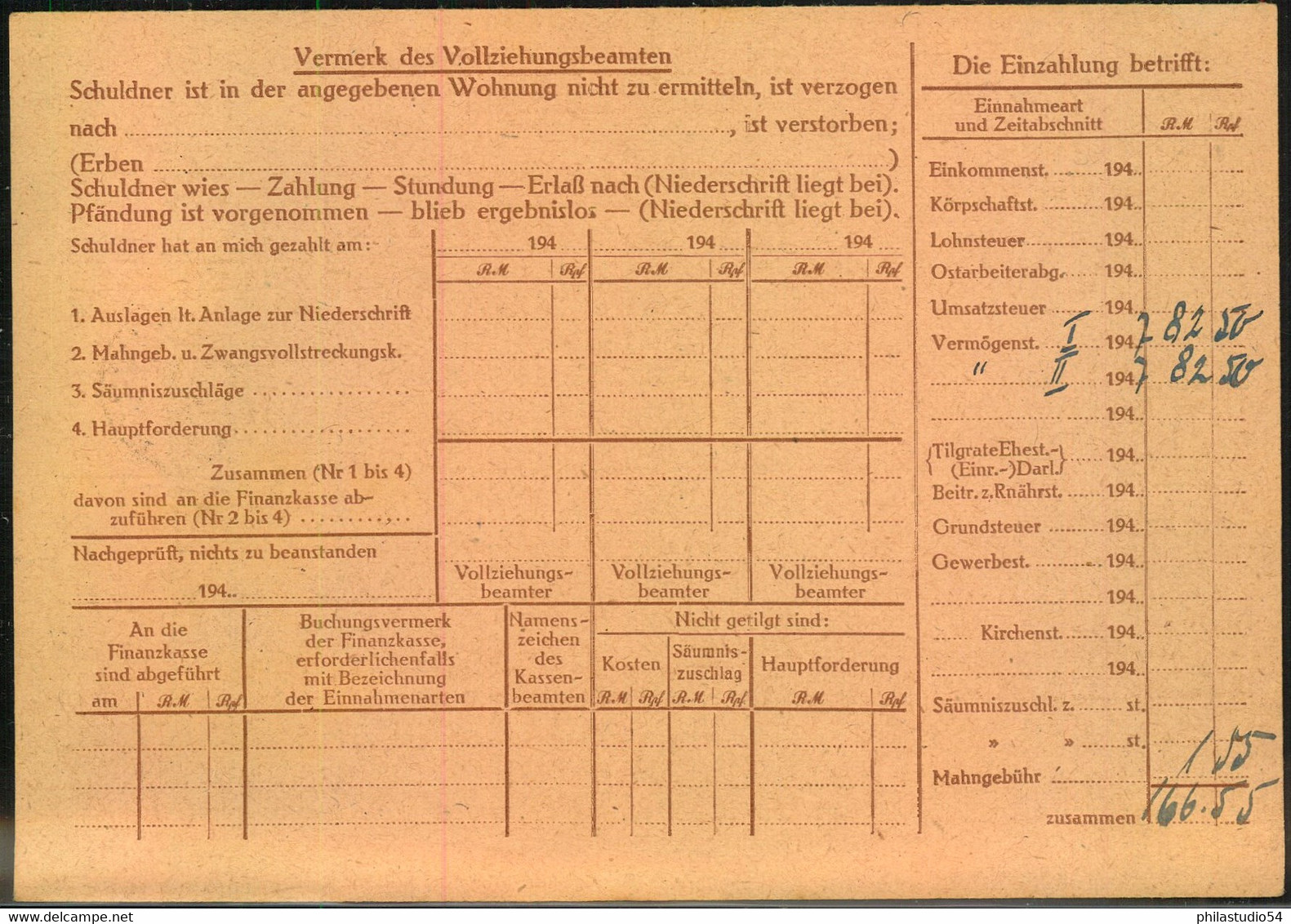 1947, Nachnahme-Drucksache Des Finanzsamts UELZEN Mit 6 Und 40 Pfg. Ziffer Nach Hannover - 916,929 (100,-) - Sonstige & Ohne Zuordnung