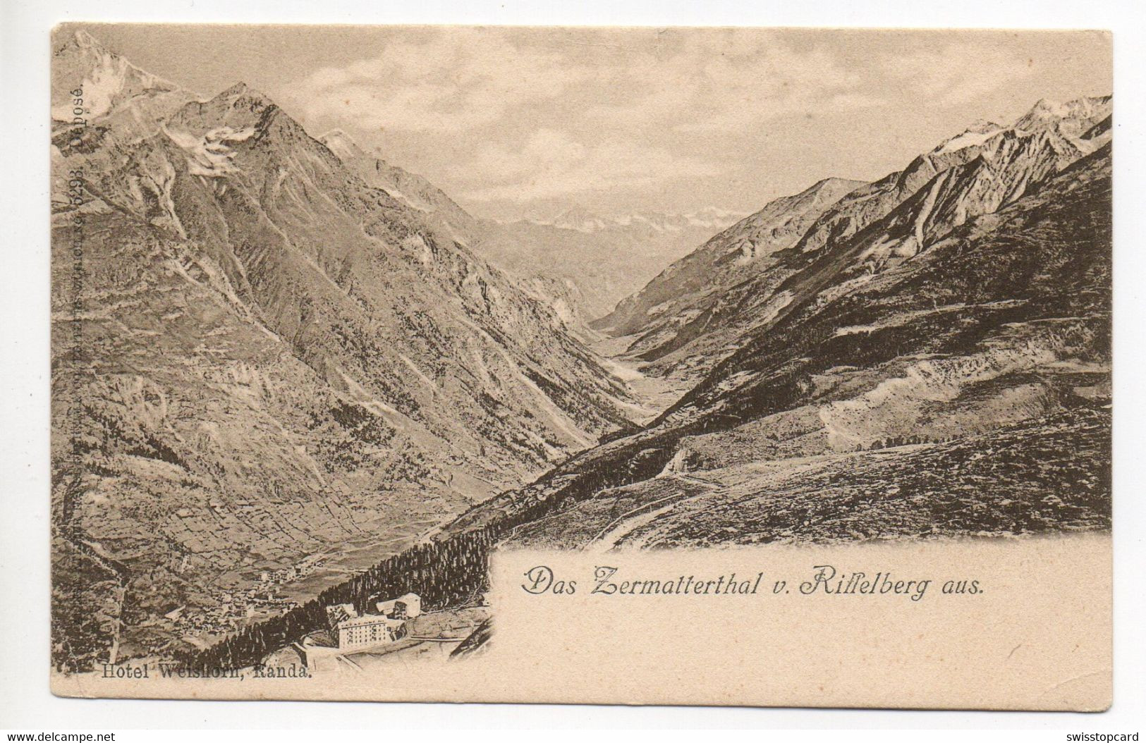 ZERMATTERTHAL V. Riffelberg Zermatt Aus Hotel Weisshorn Randa - Randa