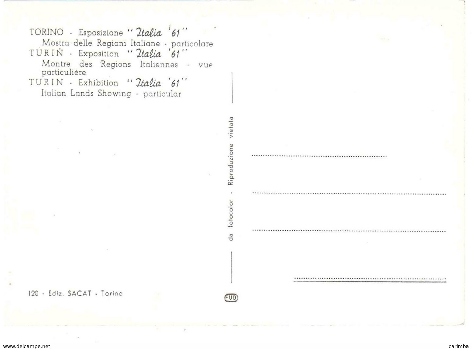ESPOSIZIONE INTERNAZIONALE FIORI DEL MONDO TORINO 1961 PARCO DEL VALENTINO - Parchi & Giardini
