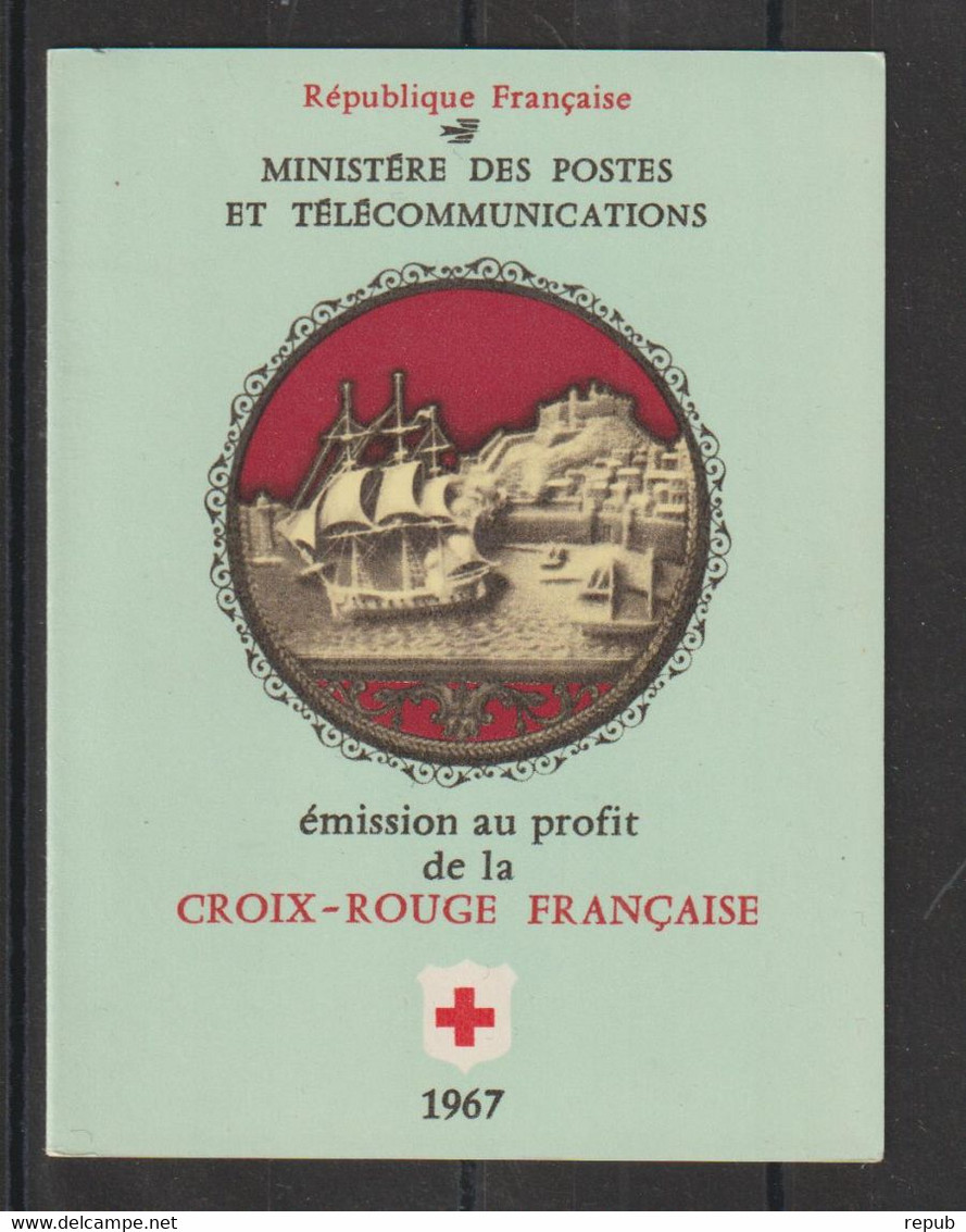 France Carnet Croix Rouge 1967 Oblitération 1er Jour - Croix Rouge