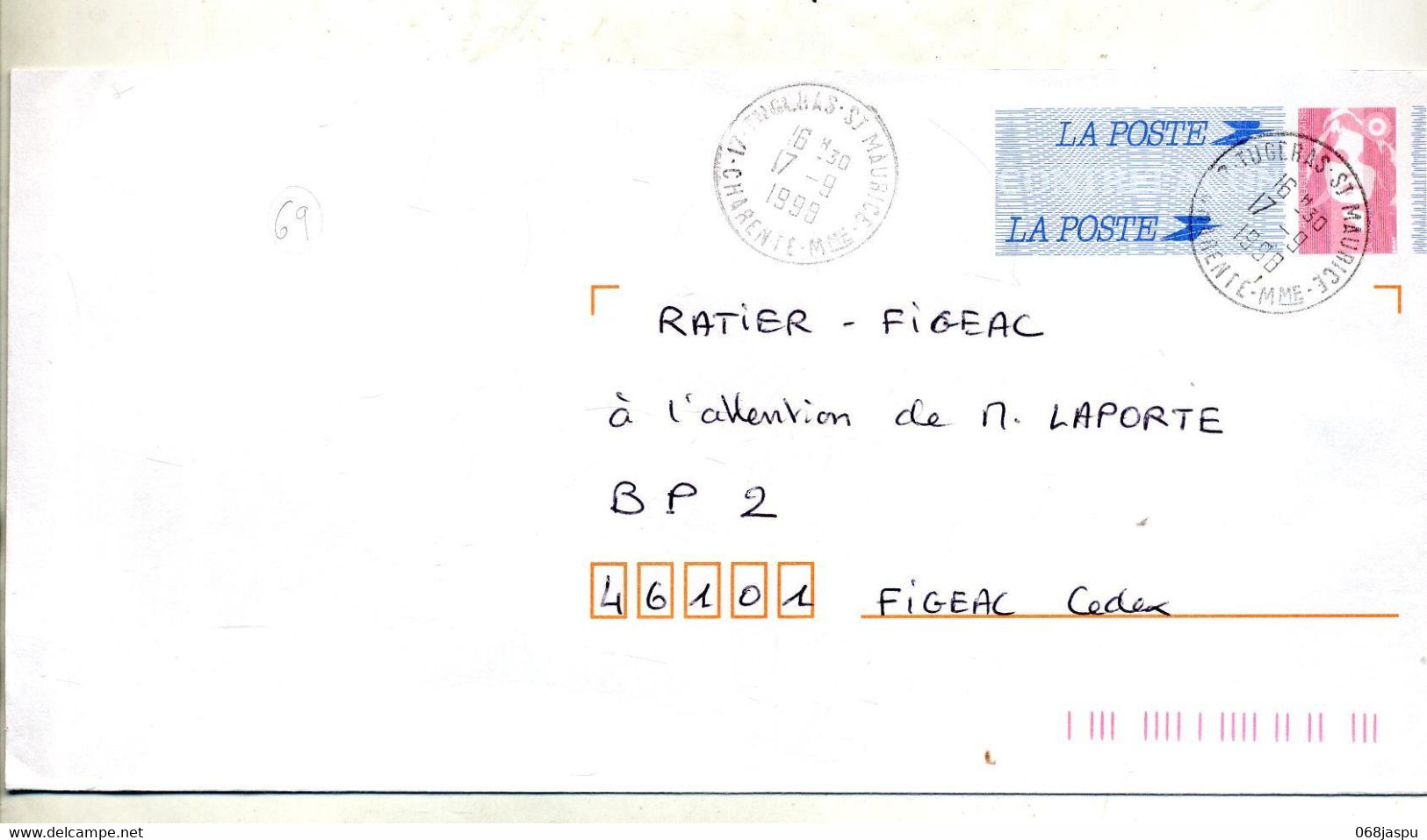 Lot Pap  Briat  Cachet Tugeras - Prêts-à-poster:  Autres (1995-...)