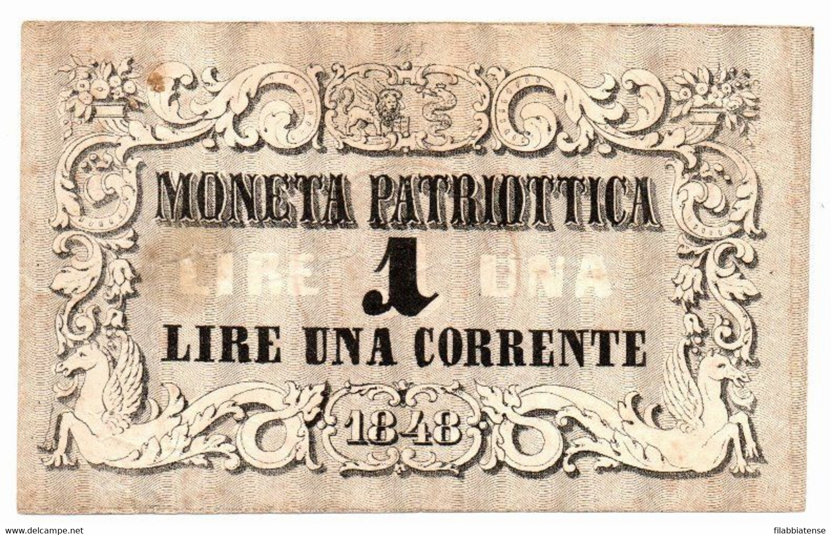 Governo Provvisorio Di Venezia - Moneta Patriottica 1 Lira 1848 - Andere - Europa