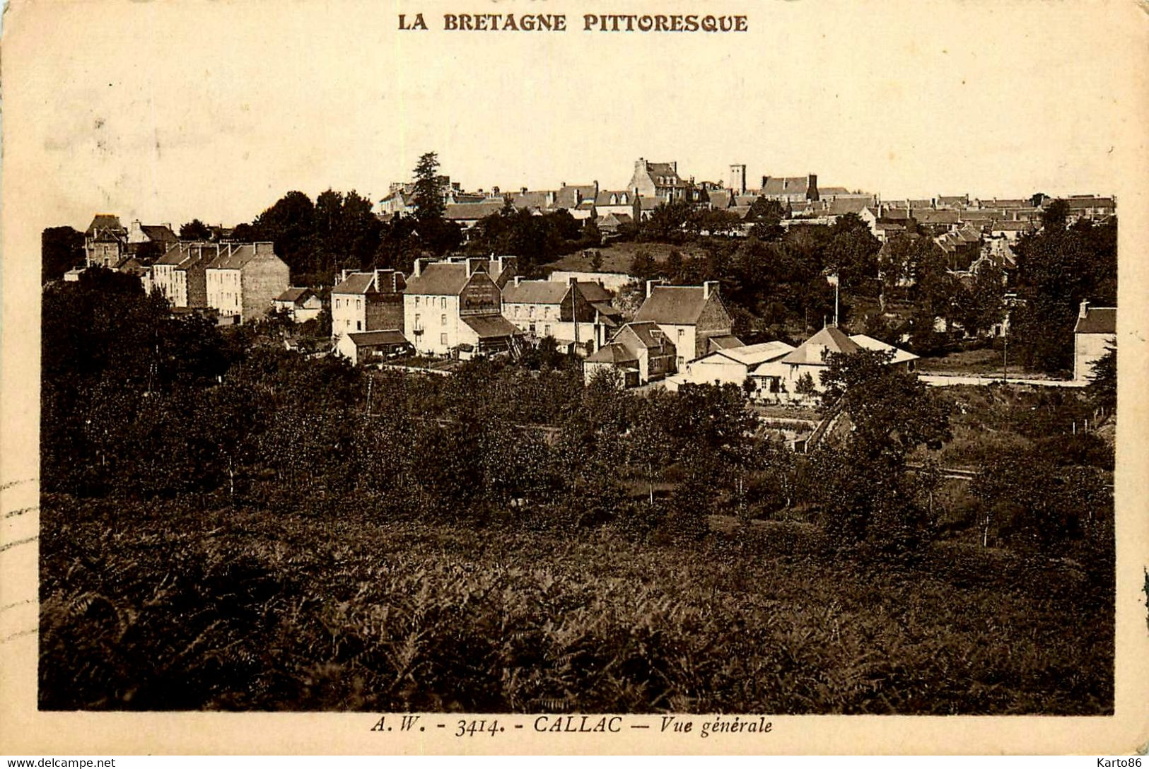 Callac * Vue Générale Et Panorama Du Village - Callac