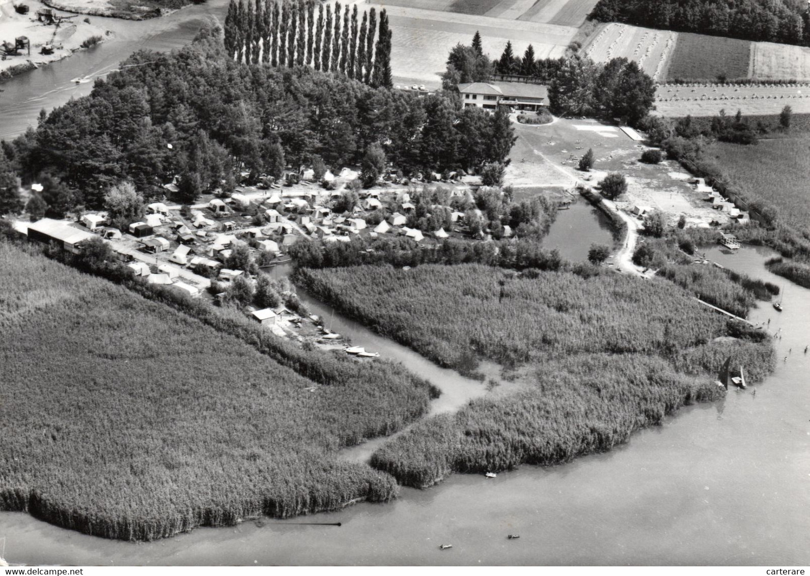 SUISSE,HELVETIA,SWISS,SCHWEIZ,SVIZZERA,SWITZERLAND,NEUCHATEL,LAC,THIELLE,CAMPING,GAMPELEN,CARTE PHOTO BACHMANN,NATURISTE - Neuchâtel