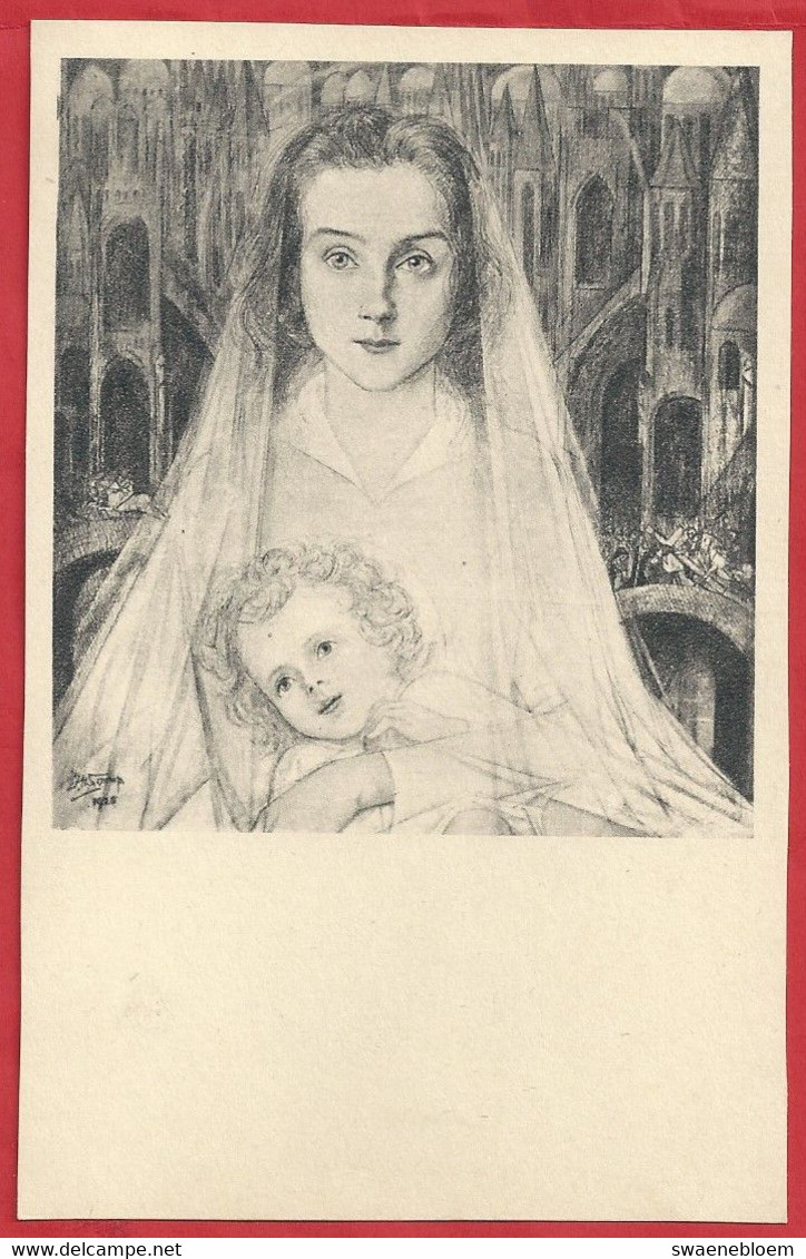 NL.- JAN TOOROP. MADONNA VOOR DE KATHEDRAAL. Het Hollandsche Uitgevershuis Amsterdam - P 76 - Toorop, Jan