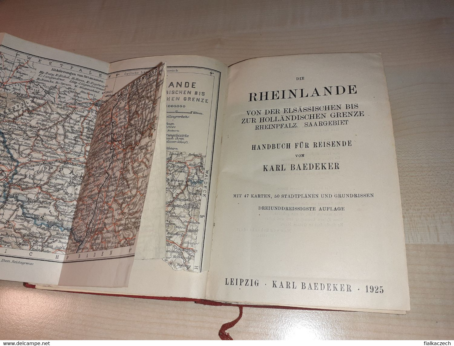 Baedekers, Rheinlande Tour Guide, 1925, Von Elsässischen Zur Holländischen Grenze + Ticket To Frankfurter Goethemuseum - Unclassified