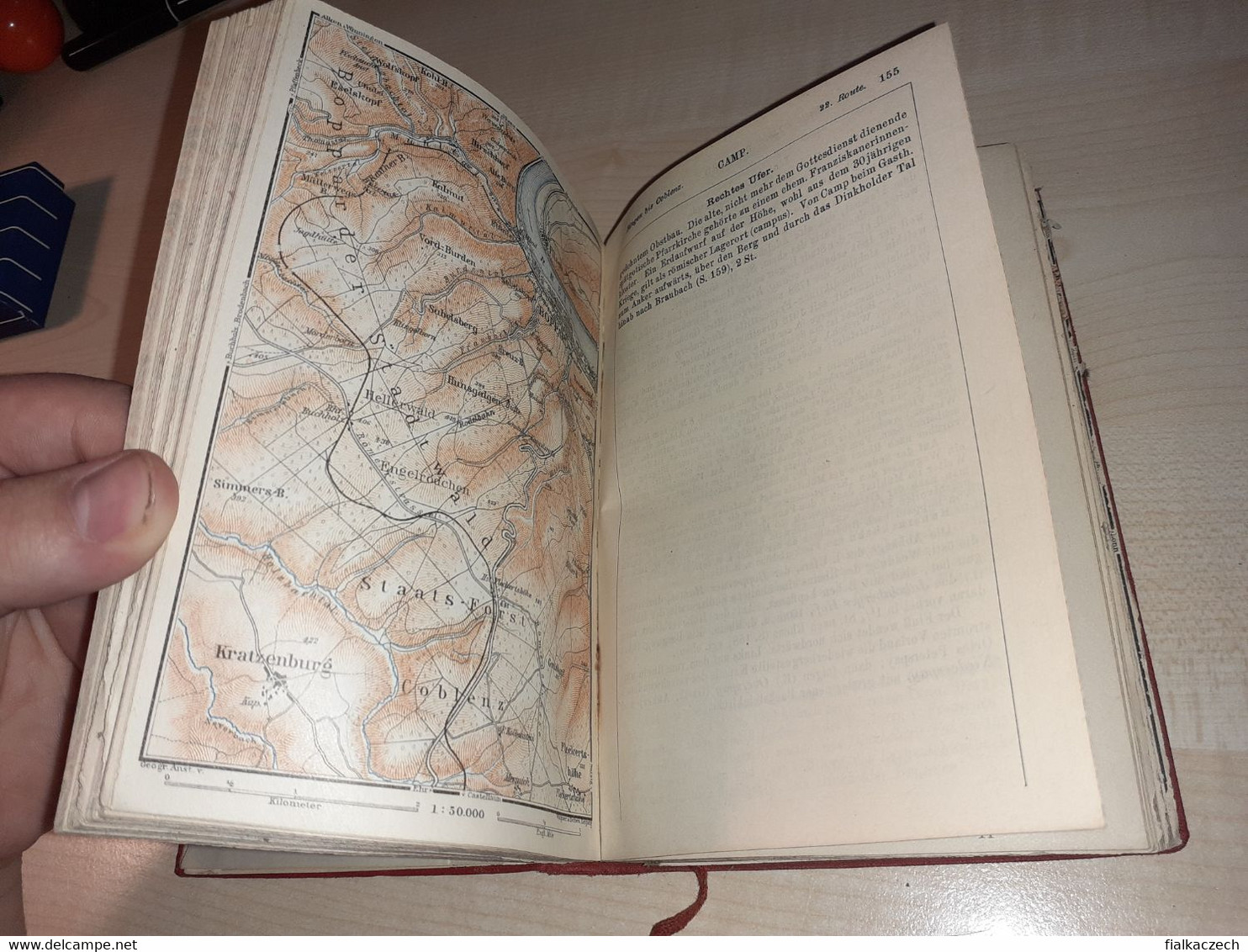 Baedekers, Rheinlande tour guide, 1925, von Elsässischen zur Holländischen Grenze + Ticket to Frankfurter Goethemuseum