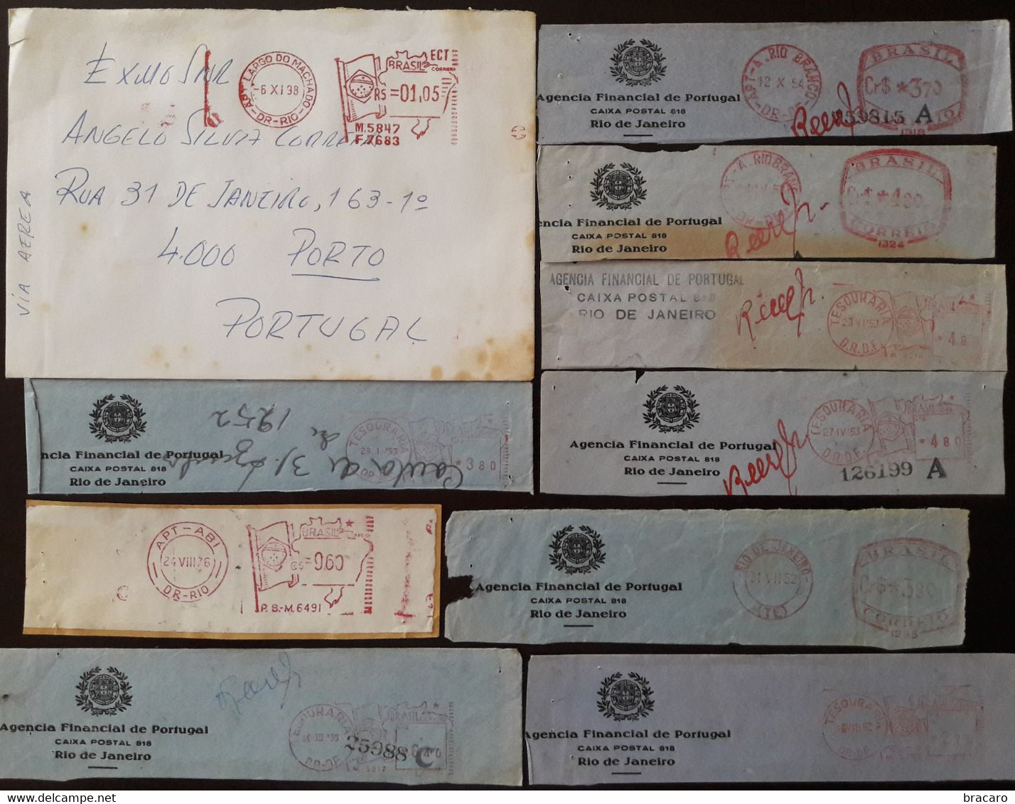 Brasil - Advertising METER Franking - 1 Covers + 9 Cuts - Frankeervignetten (Frama)