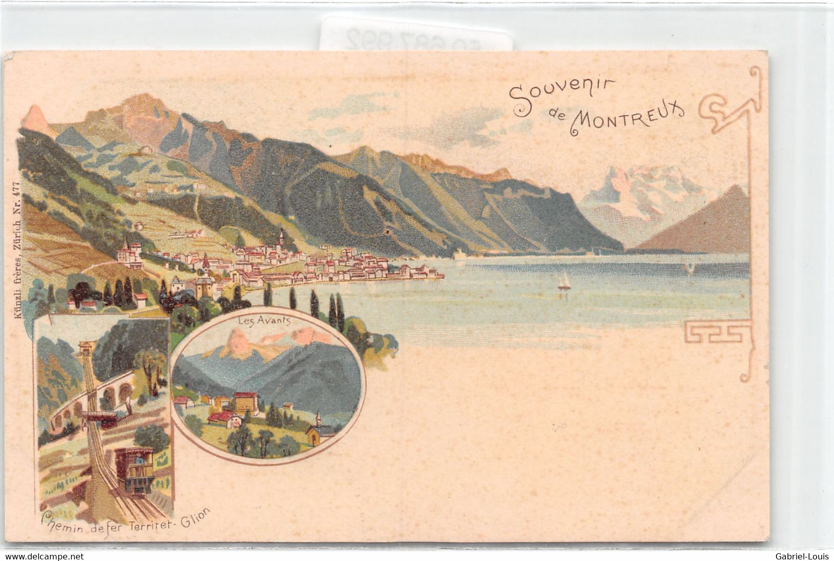 Souvenir De Montreux - Chemin De Fer Territet Glion Les Avants - Dents Du Midi - Dent De Jaman Rochers De Naye - Montreux