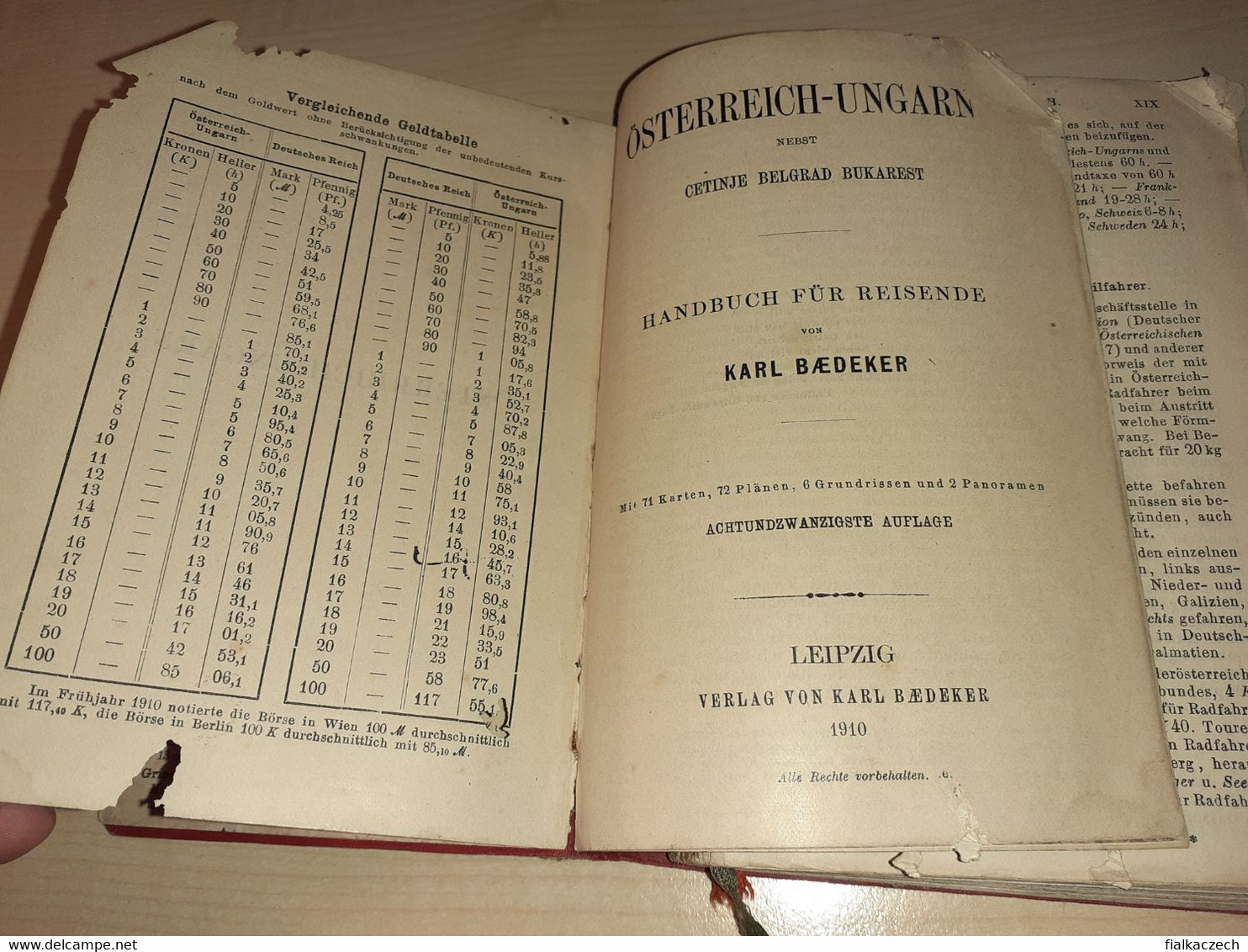 Baedekers, Österreich - Ungarn, Belgrad, Cetinje, Bukarest, Tour Guide, 1910 - Leipzig, Austria - Hungary - Autriche