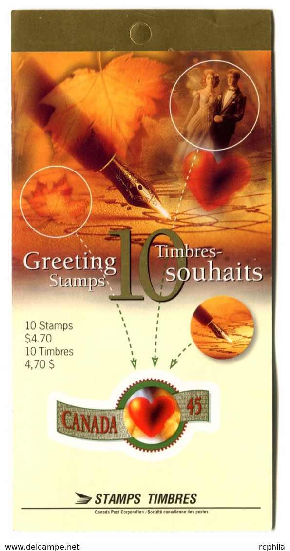 RC 20155 CANADA GREETING SOUHAITS COMPLET BOOKLET MNH NEUF ** - Carnets Complets