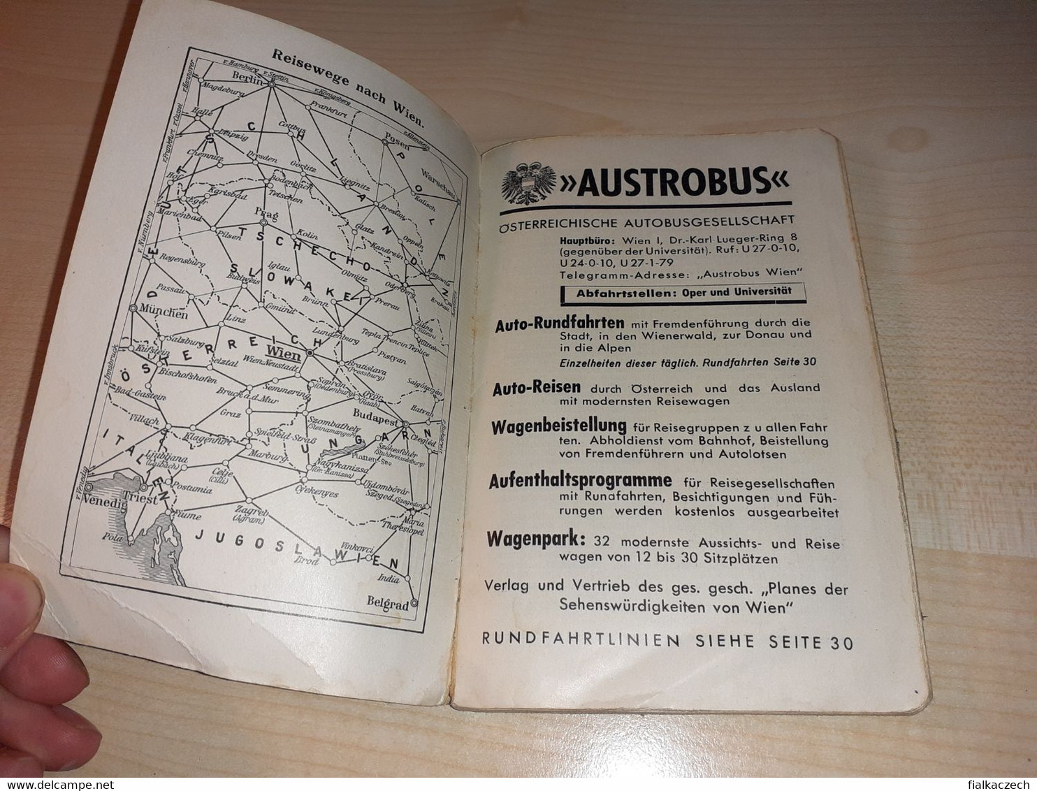 Grieben 1937, Wien Und Umgebung Kleine Ausgabe Reiseführer, Austria Tourist Guide, Tour Guide With Map, Karte - Autriche