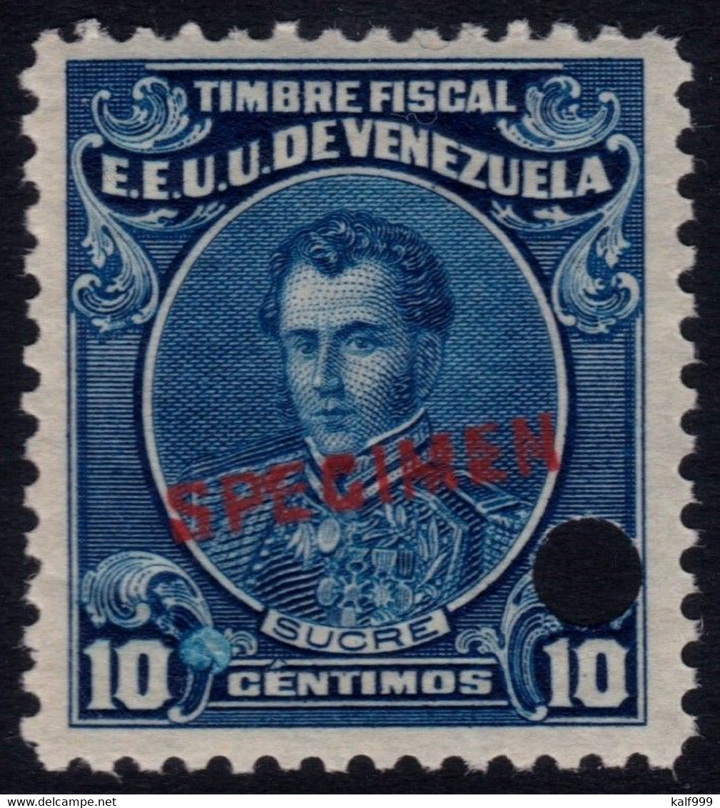 ✔️ Venezuela 1915 - Marechal Sucre Fiscal Fiscaux  SPECIMEN Yvert 127  ** MNH - Depart 1€ - Venezuela