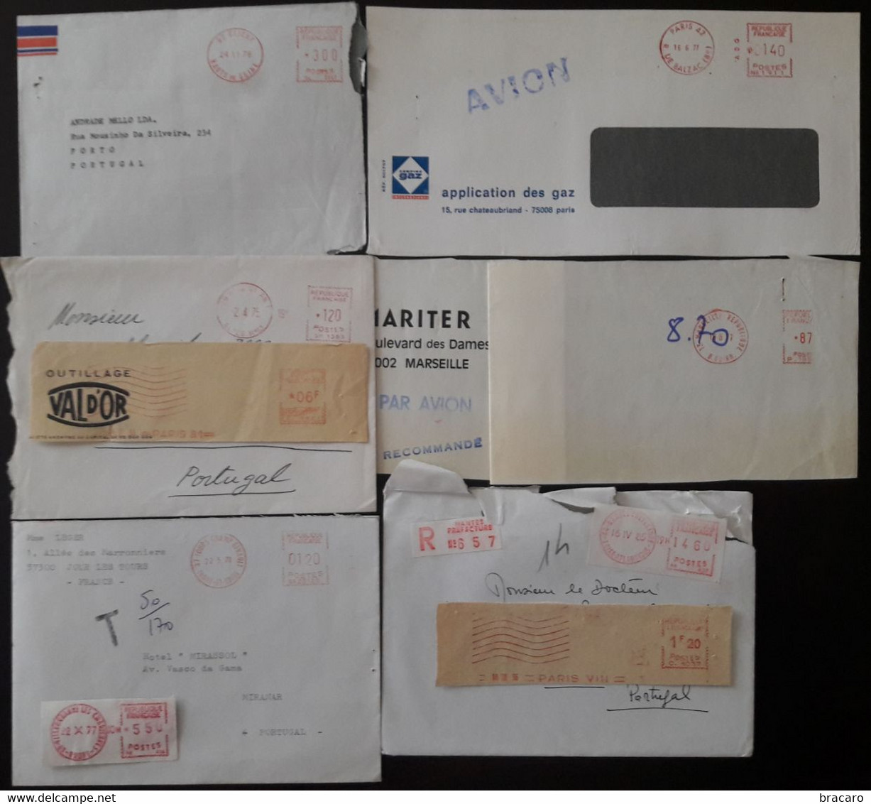 France - Advertising METER Franking - 6 Covers + 3 Cuts - 1969 Montgeron – Papier Blanc – Frama/Satas