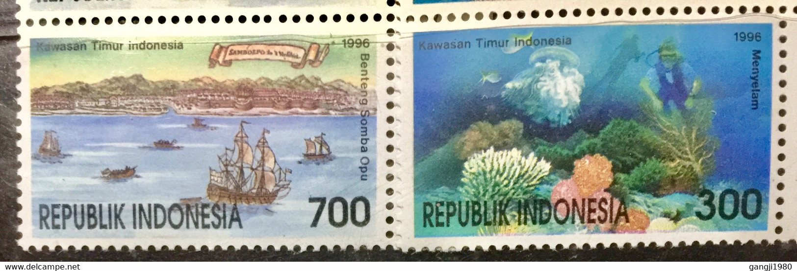 INDONESIA 1996 MNH STAMP ON STIMULERINGTOERISME ,TOURISM 2 DIFFERENT STAMP - Indonesia