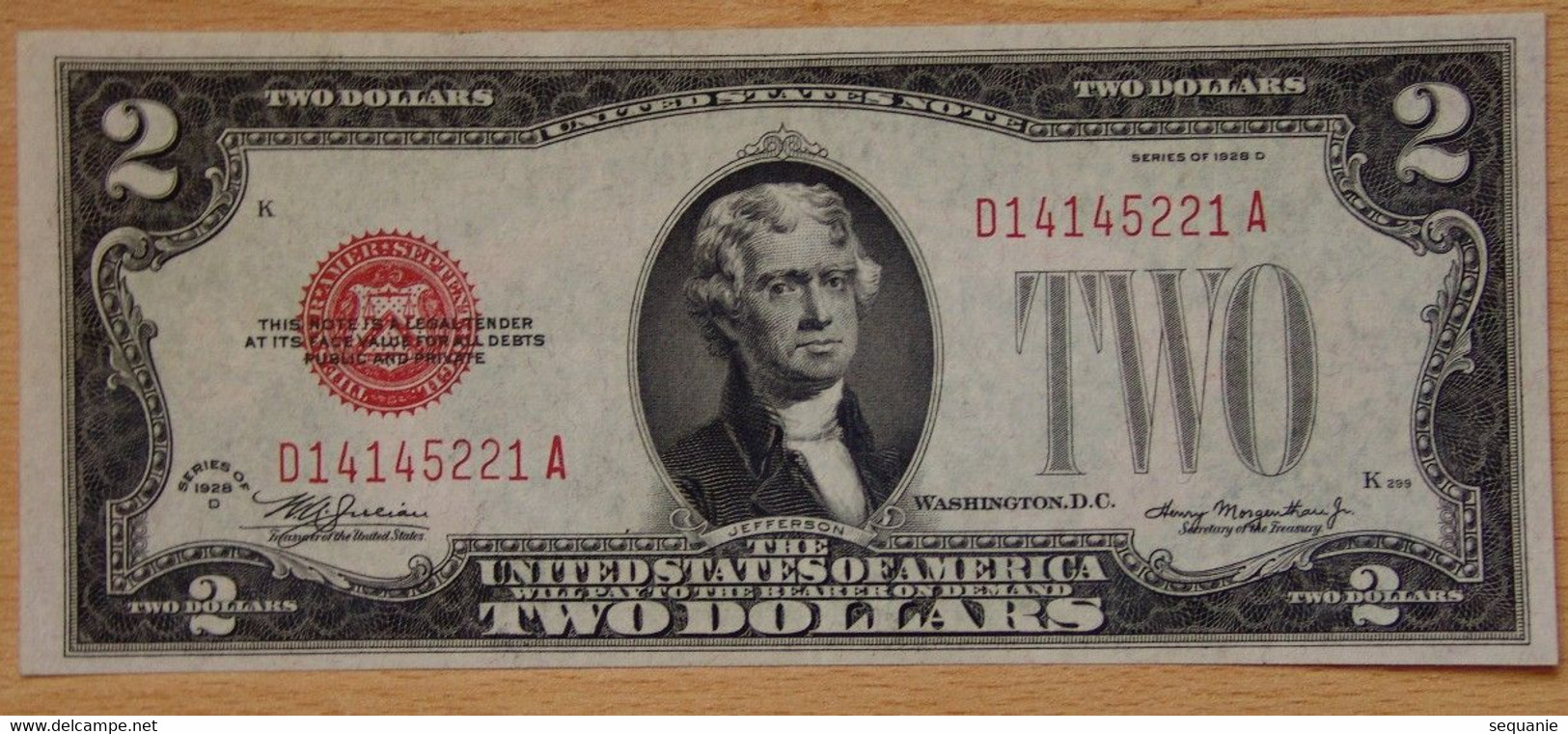 ÉTATS-UNIS D'AMÉRIQUE 2 Dollar 1928 D - Biglietti Degli Stati Uniti (1928-1953)