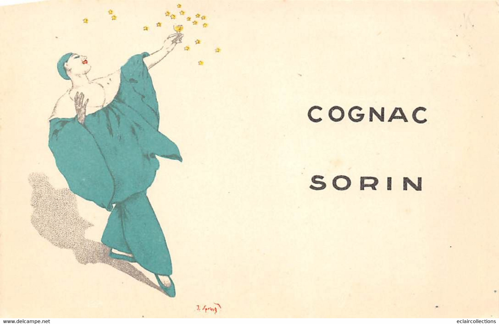 Cognac       16      Publicité Cognac Sorin     Illustrée Par  Spring  (voir Scan) - Cognac