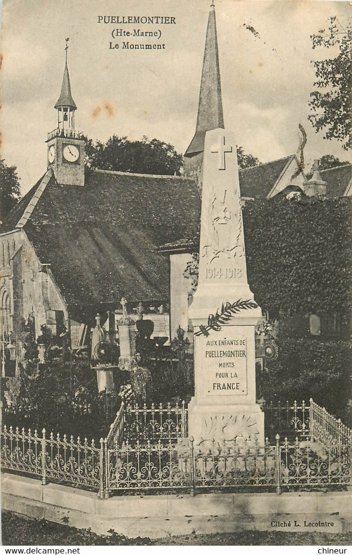 PUELLEMONTIER LE MONUMENT - Sonstige & Ohne Zuordnung