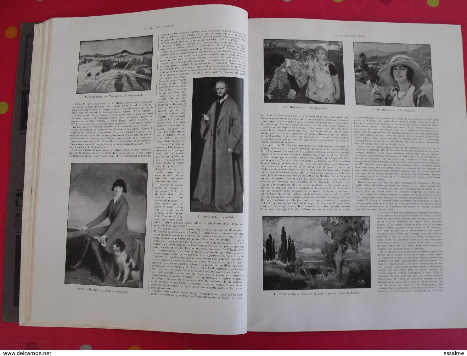 l'Illustration n° spécial salon de peinture, tourisme. n° 4340 du 8 mai 1926. complet de ses images collées