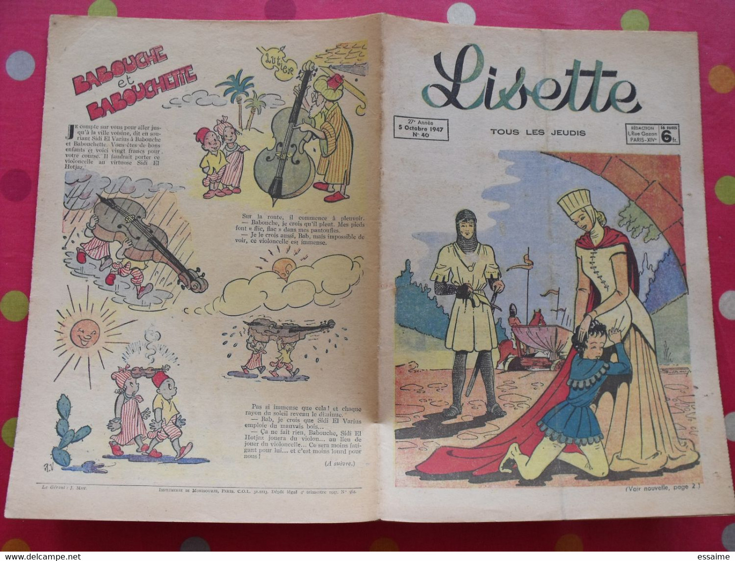3 Revues BD Lisette De 1947. Souriau Monique Levrier Maitrejean Savine Bussemey Mixi Berel Le Monnier. à Redécouvrir - Lisette