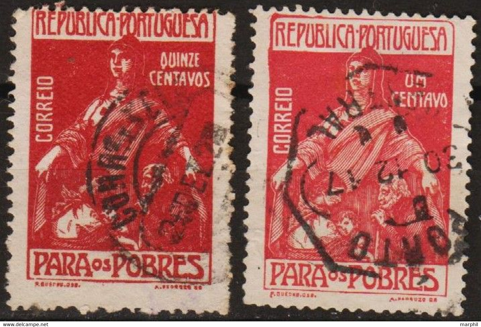 Portugal Beneficenza 1915 MiN°9 2v (o) Vedere Scansione - Used Stamps