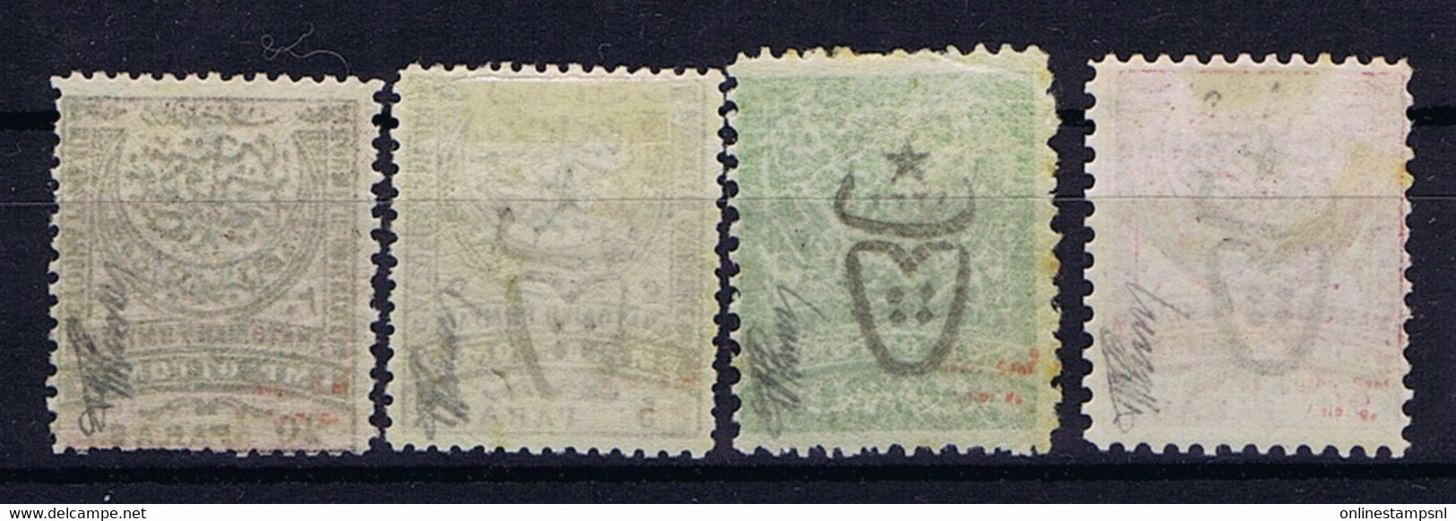 Turkey Mi 614 - 617 Isf 862 - 865 1917 MH/*, Mit Falz, Avec Charnière Signed/ Signé/signiert/ Approvato Ostrumalien - Sonstige & Ohne Zuordnung