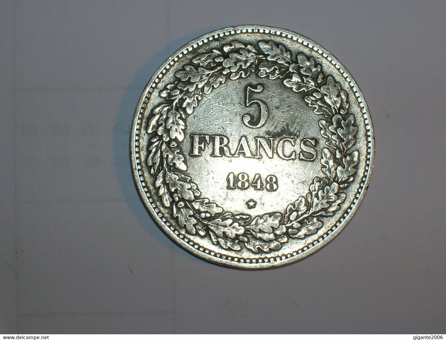 BELGICA 5 FRANCOS 1848 (5541) - 5 Francs