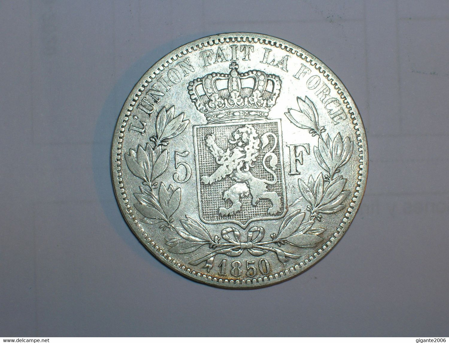 BELGICA 5 FRANCOS 1850 (5543) - 5 Francs