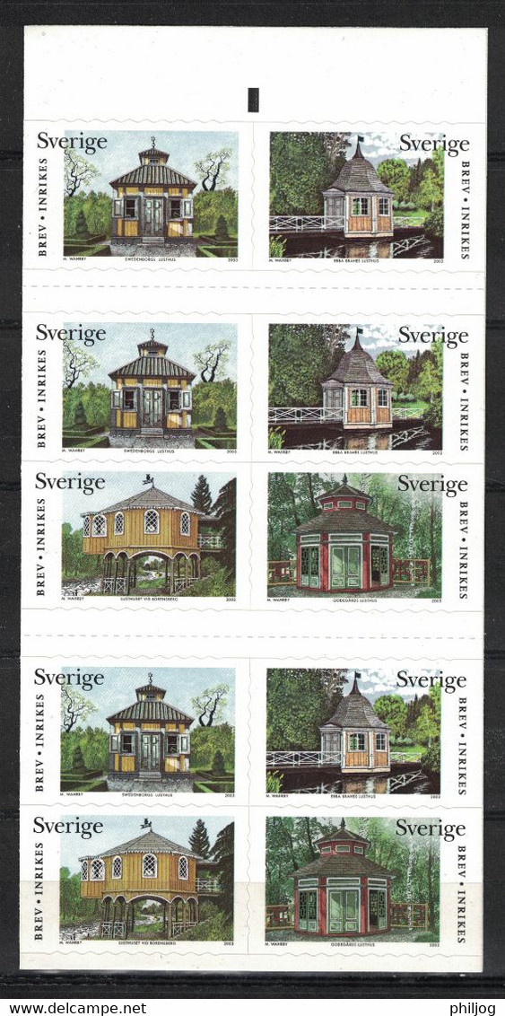 Suède - Sweden - Schweden - Yvert C2338 - Scott#2464e - Kiosque, Maisons, Jardins - 1981-..