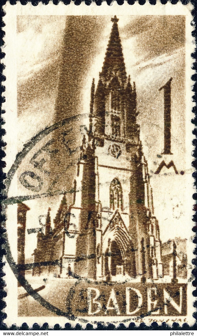 ALLEMAGNE / DEUTSCHLAND - Franz. Zone BADEN - 1947 - Mi.13yvI 1M Braun - Obl. / Gestempelt - B/TB - Baden