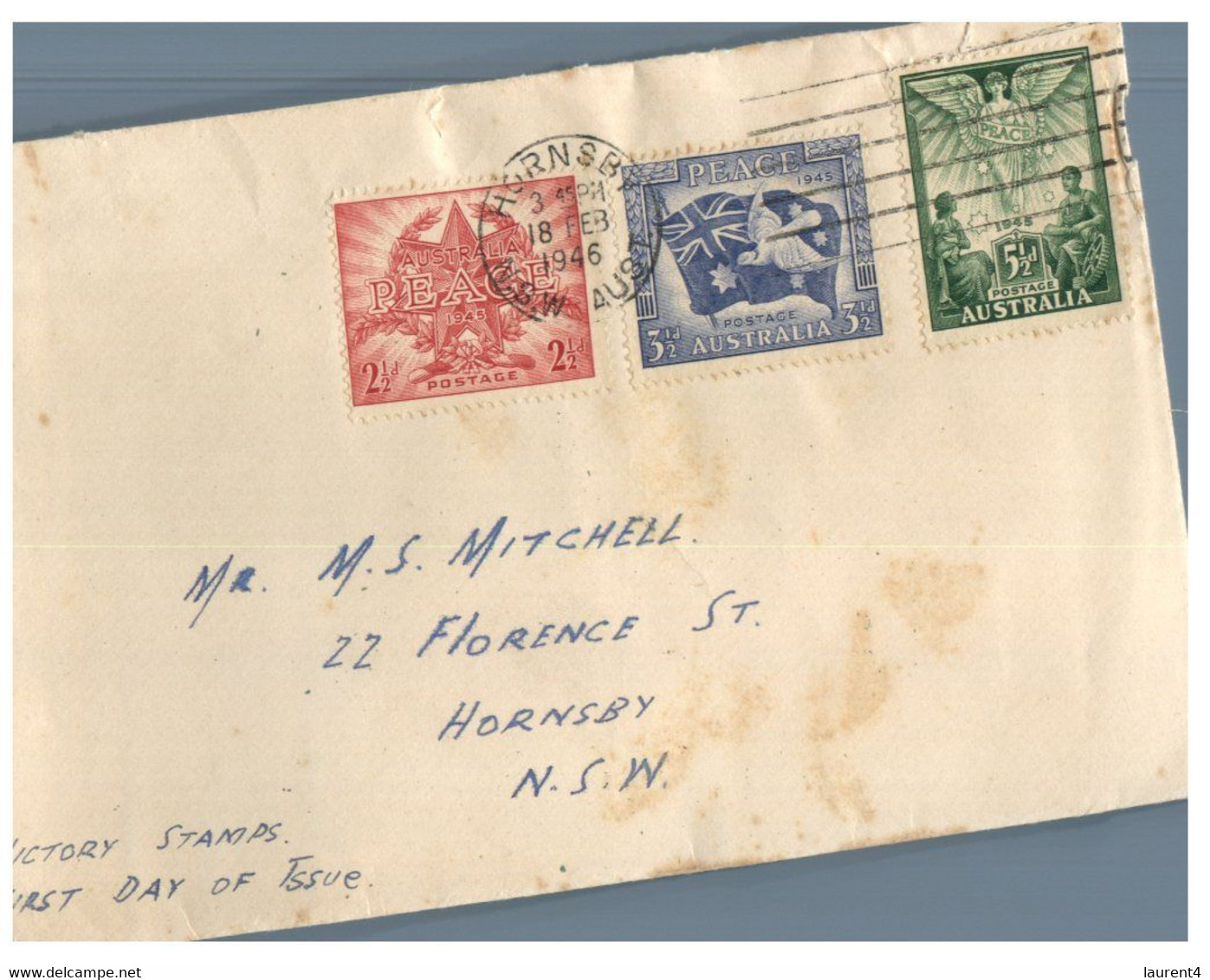 (NN 25) Australia FDC Cover - Peace In Pacific - 1946 - Otros & Sin Clasificación