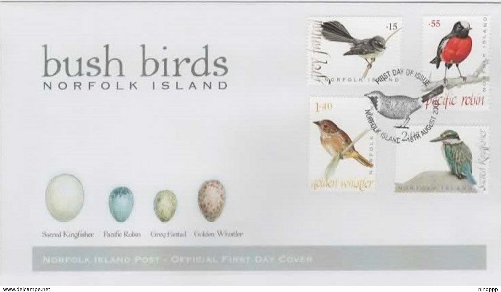 Norfolk Island 2009 Bush Birds, First Day Cover - Ile Norfolk