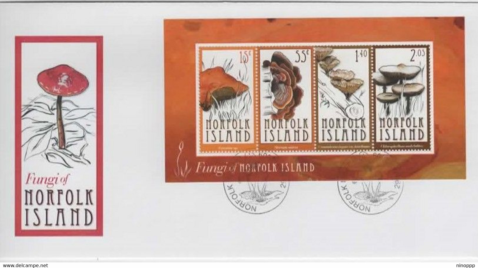 Norfolk Island 2009 Fungi, Miniature Sheet ,First Day Cover - Norfolkinsel