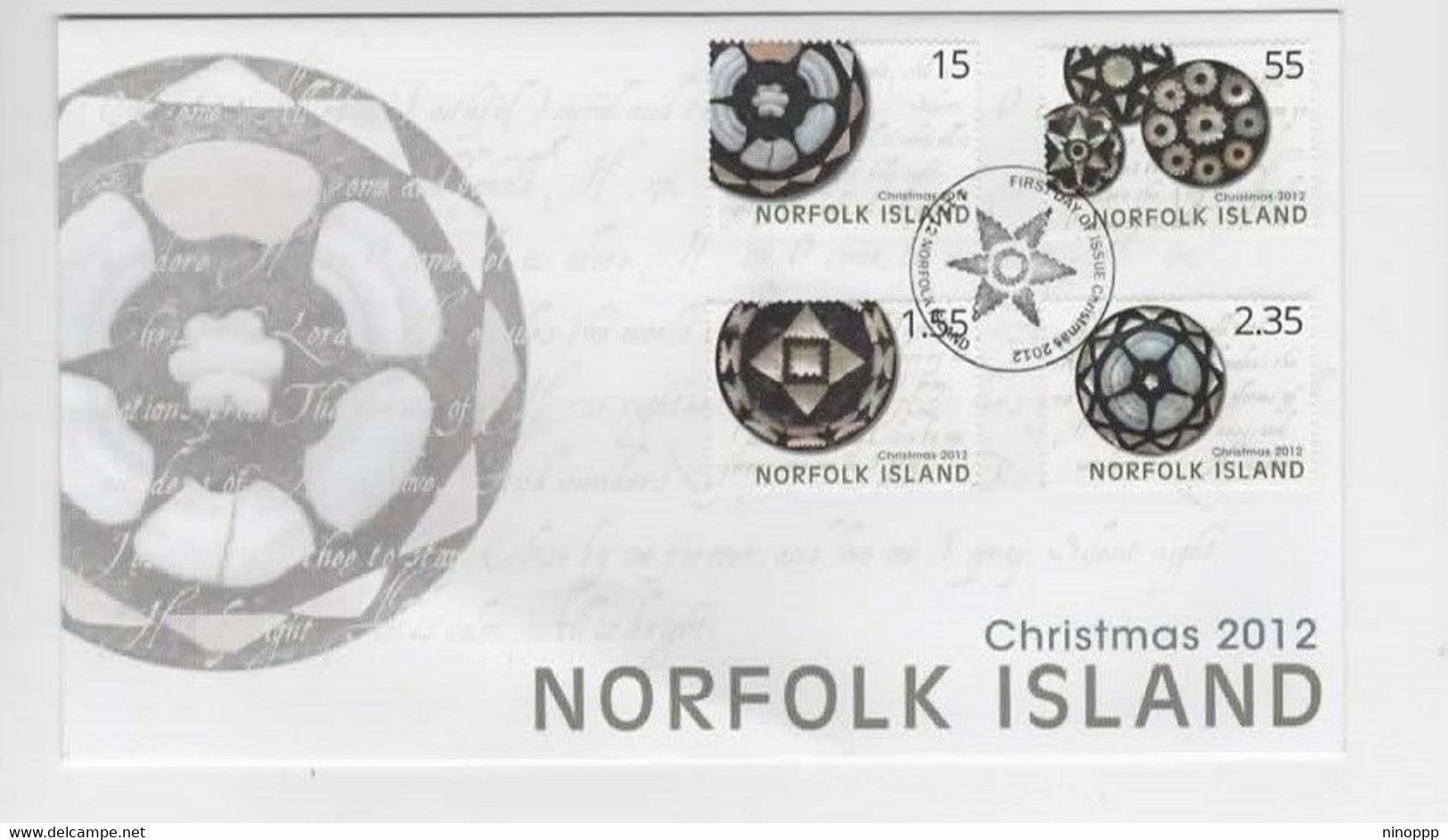 Norfolk Island 2012 Christmasi, First Day Cover - Norfolkinsel