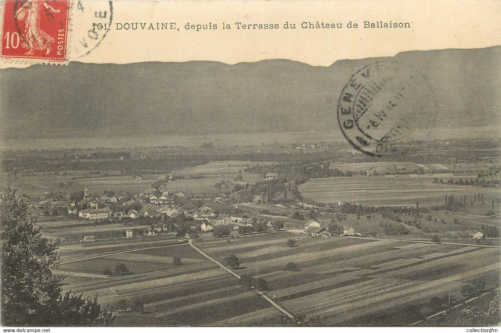 CPA FRANCE 74 "Douvaine Depuis La Terrasse Du Château De Ballaison". - Douvaine