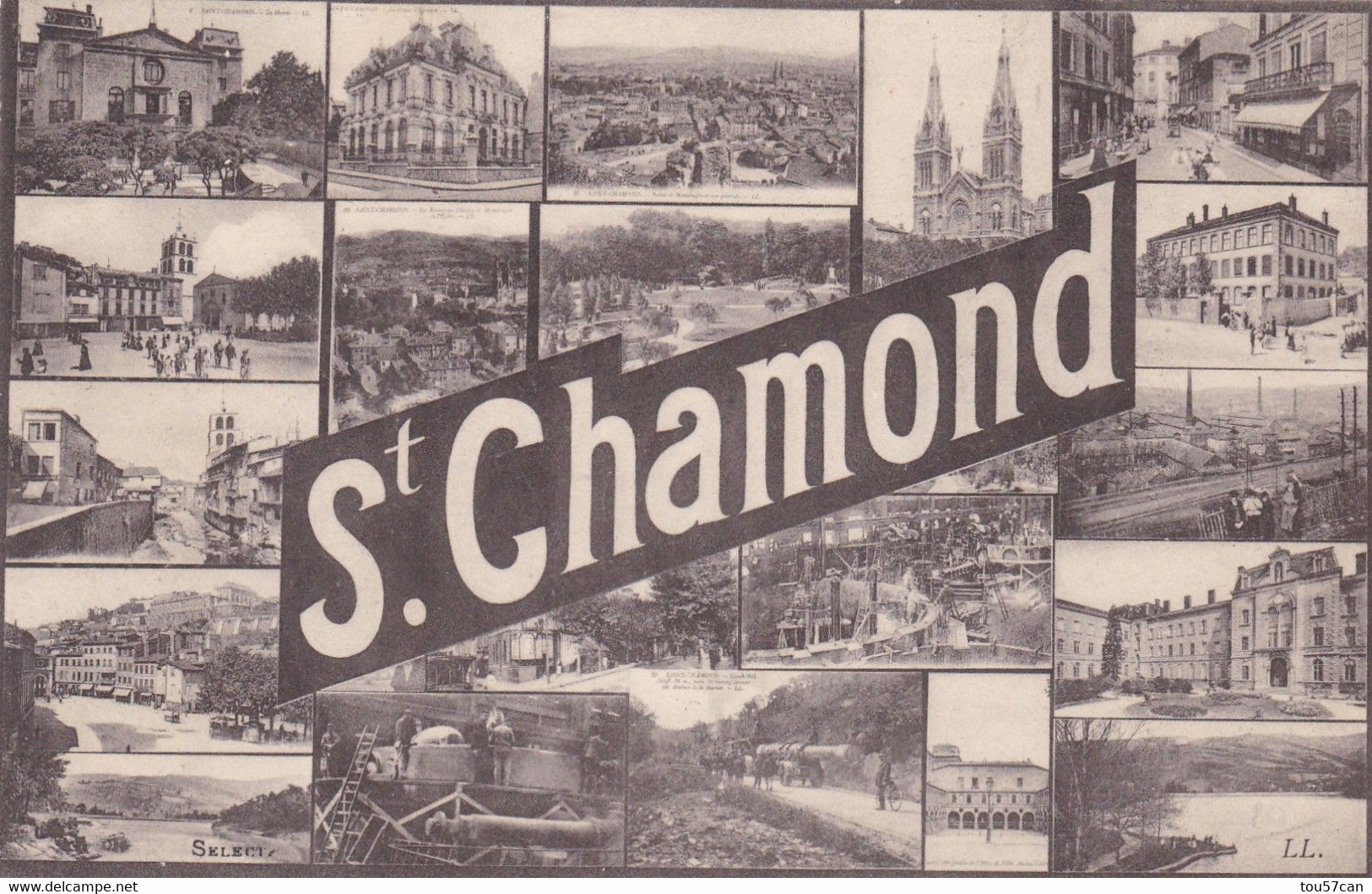 SAINT CHAMOND - LOIRE - (42) - CPA MULTIVUES. - Saint Chamond