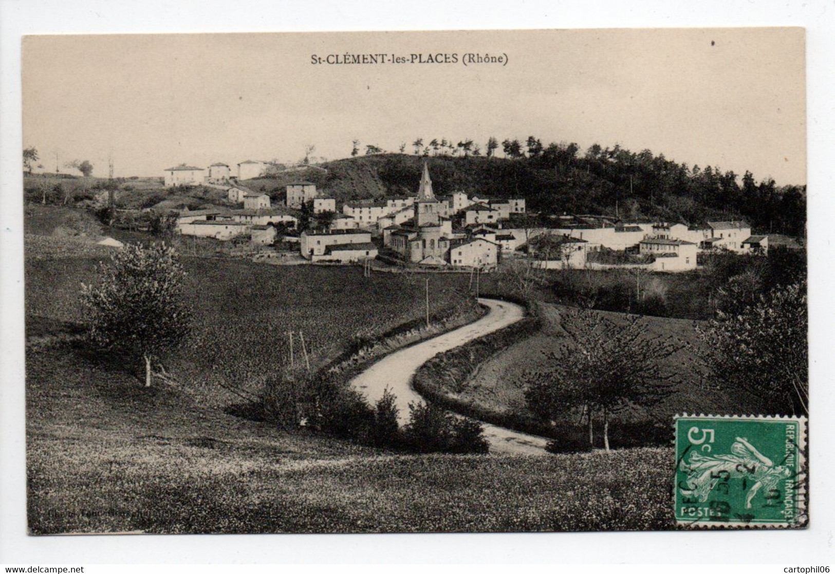 - CPA SAINT-CLÉMENT-LES-PLACES (69) - Vue Générale - - Other & Unclassified