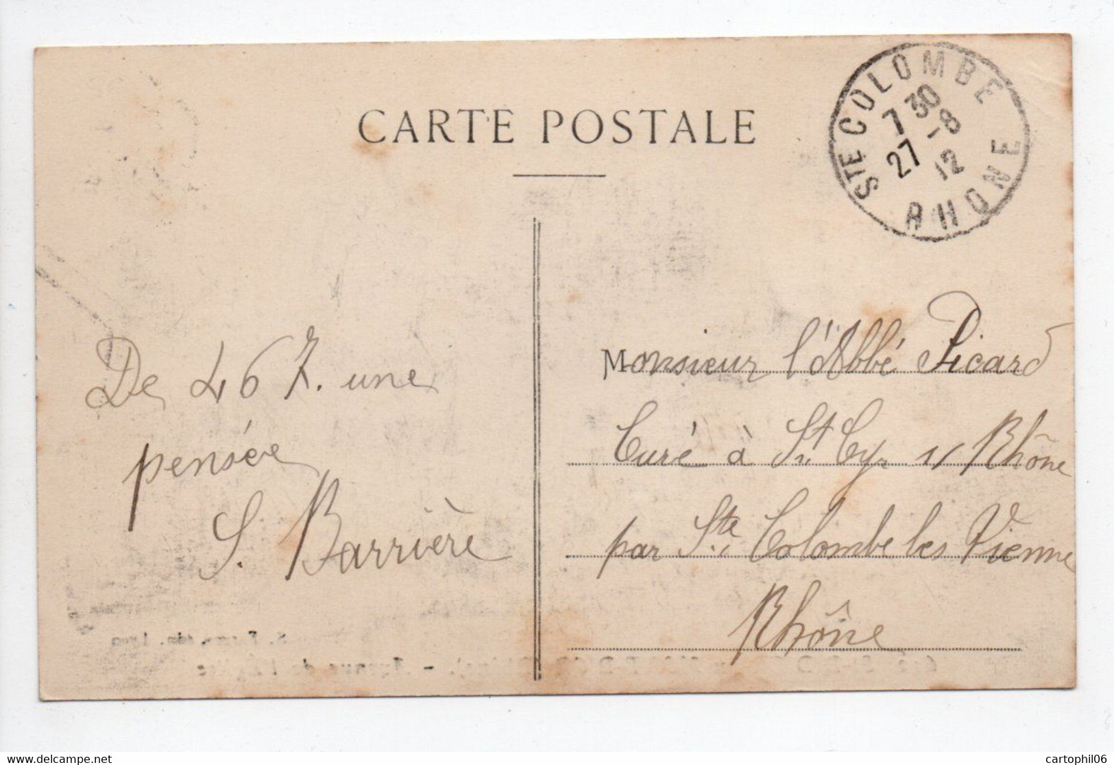 - CPA SAINT-DIDIER-AU-MONT-D'OR (69) - Avenue De L'Eglise 1912 - Edition Farges 612 - - Other & Unclassified